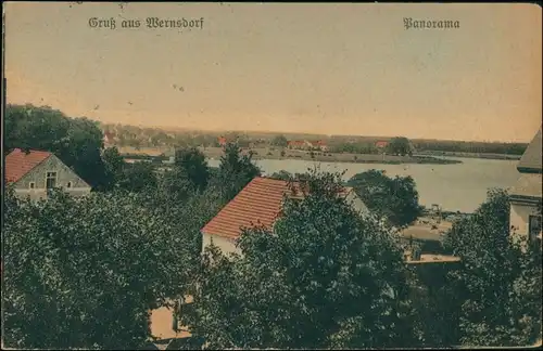 Ansichtskarte Wernsdorf-Königs Wusterhausen Stadtpartie 1919