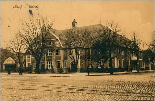 Ansichtskarte Celle Straßenpartie, Pavillon, Union 1912