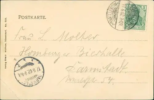 Ansichtskarte Düsseldorf Alleestraße, Denkmal 1902