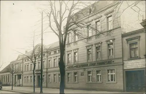 Wittenberge Hotel Stadt Frankfurt, Kraftfahrzeuge Paul Jäger 1920 Privatfoto