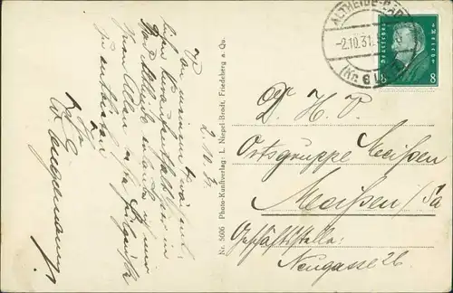 Postcard Bad Altheide Polanica-Zdrój Blick auf die Stadt 1931