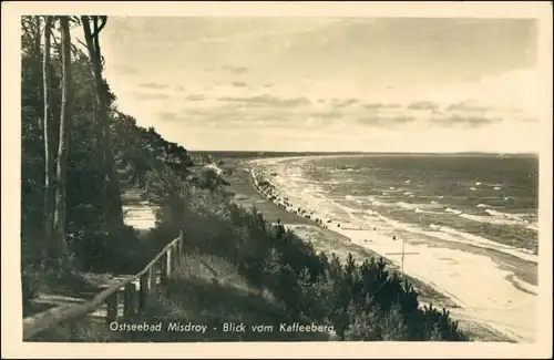 Postcard Misdroy Międzyzdroje Blick vom Kaffeeberg 1934