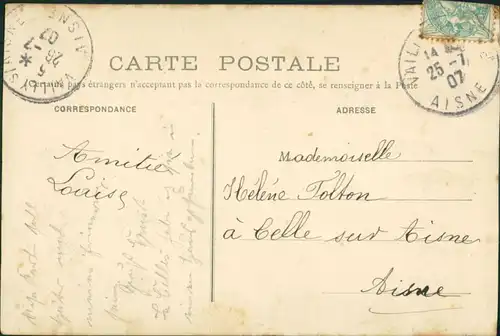 CPA Vailly-sur-Aisne Microkarte 1907