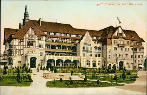 Postcard Bad Kudowa Kudowa-Zdrój Kurhotel Fürstenhof 1909