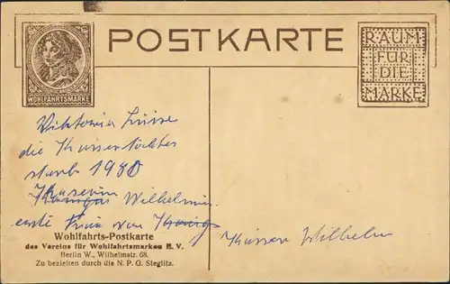 Adels Frauen für Foto posierend, Wohlfahrts-Postkarte (Berlin, Steglitz) 1920