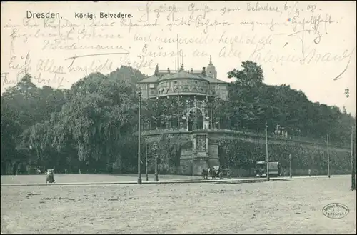 Ansichtskarte Dresden Partie am Königlichen Belvedere 1910