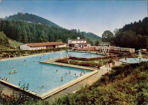 Ansichtskarte Lindenfels (Bergstraße) Schwimmbad 1979
