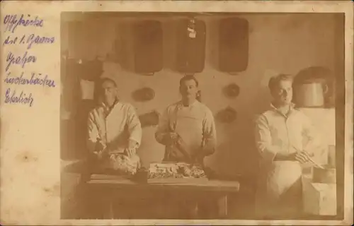 Foto  Männer, Bäcker - Zuckerbäckerei 1912 Privatfoto