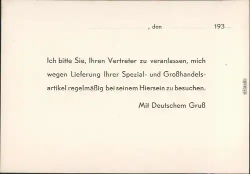 Ansichtskarte  Reklame & Werbung - Allgemein mit Text 1938