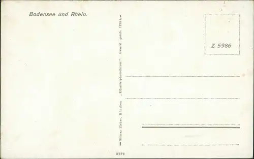 Lindau (Bodensee) Panorama-Ansicht Reliefkarte Bodensee mit Alpen 1920/1923