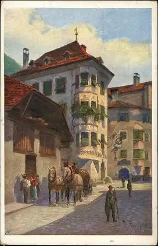 Bozen Bolzano Batzenhäusel Künstlerkarte (Verlag des Vereines Südmark) 1910