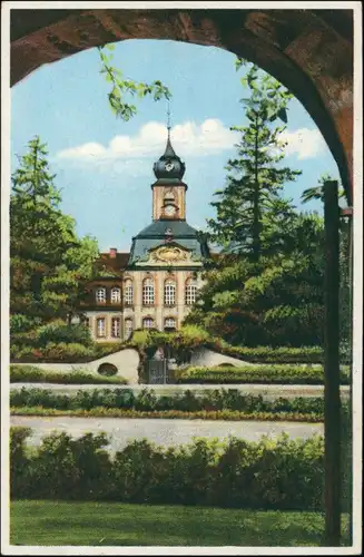 Gohlis-Leipzig Gohliser Schloß Schlösschen, Gohlis, Castle Postcard 1946   Mit Sonderstempel der Leipziger Messe auf 12 Pfennig rot Deutsche Post