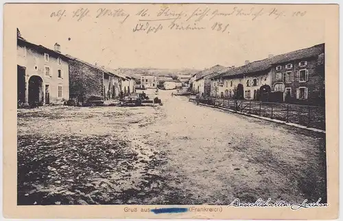 CPA Autrepierre Straßenzug Erster Weltkrieg 1917