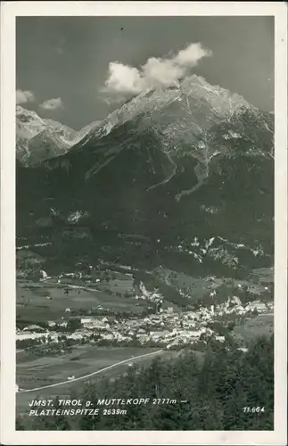 Imst Panorama-Ansicht, Muttekopf und Platteinspitze, Alpen Gipfel 1943
