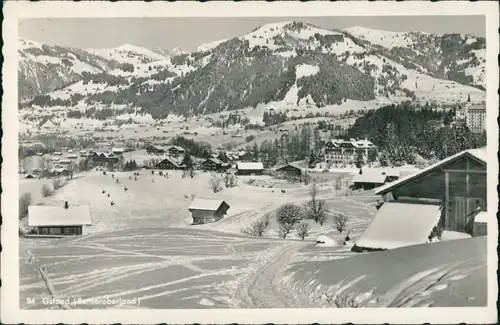 Ansichtskarte Gstaad Gstaad Kanton Bern Schweiz, Berneroberland Panorama 1960