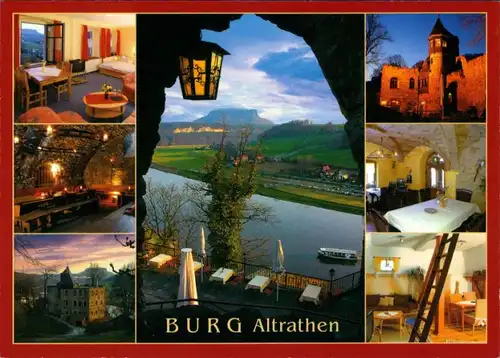 Ansichtskarte Rathen Hotel Pension Erlebnis-Gastronomie Burg Altrathen 2000