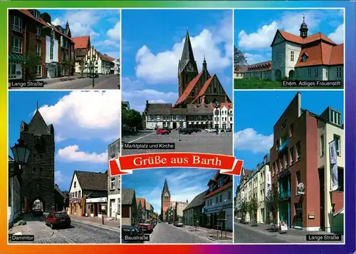 Ansichtskarte Barth Stadtteilansichten, Straßen, Ehem. Frauenstift uvm. 2005