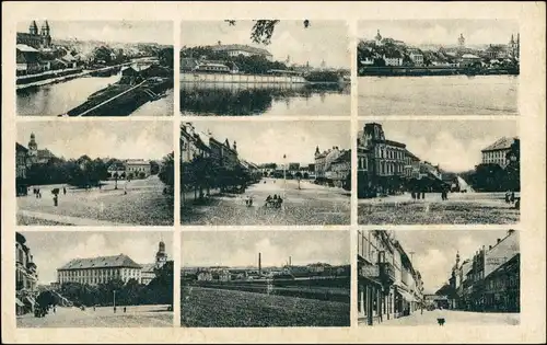 Postcard Raudnitz an der Elbe Roudnice nad Labem MB: Stadt, Straßen 1940