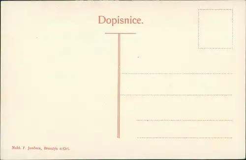Postcard Brandeis an der Adler Brandýs nad Orlicí Straßenpartie 1908