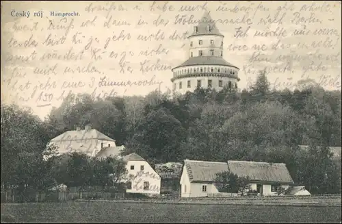 Postcard Sobotka (Böhmen) Schloß Humprecht, Dorf 1924