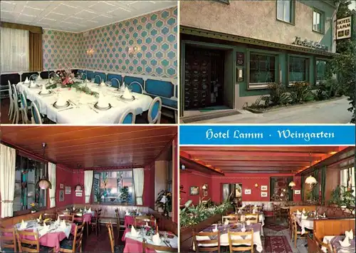 Ansichtskarte Weingarten (Baden) Hotel Lamm - Innen und außen 1978