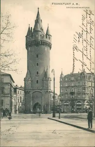 Innenstadt-Frankfurt am Main Eschenheimer Turm, Straße - Geschäfte 1909