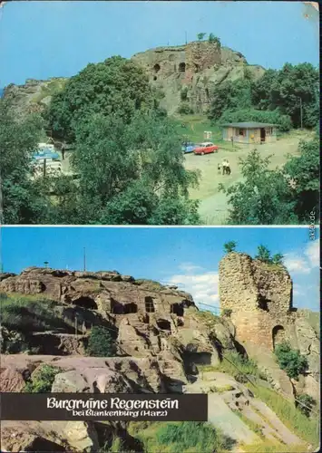 Ansichtskarte Blankenburg (Harz) Burg/Burgruine Regenstein 1978