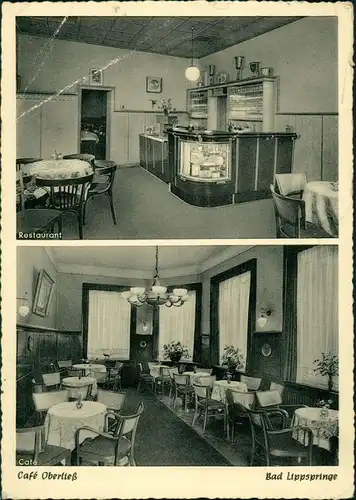 Ansichtskarte Bad Lippspringe Restaurant Wilhelm Oberliess Innen 1957