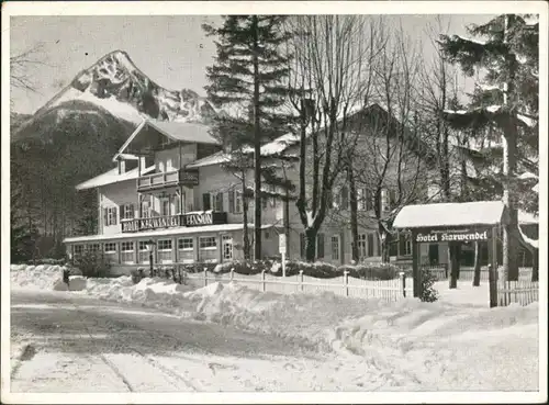 Ansichtskarte Mittenwald Hotel Karwendel 1957