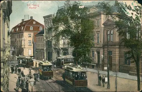 Ansichtskarte Duisburg Kuhtor - Straßenbahn 1913