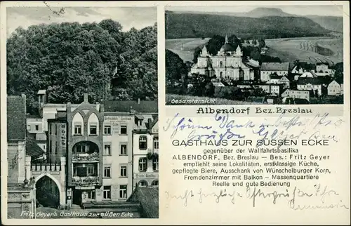 Albendorf Wambierzyce Gasthof zur Süssen Ecke, Stadt 2 Bild 1937