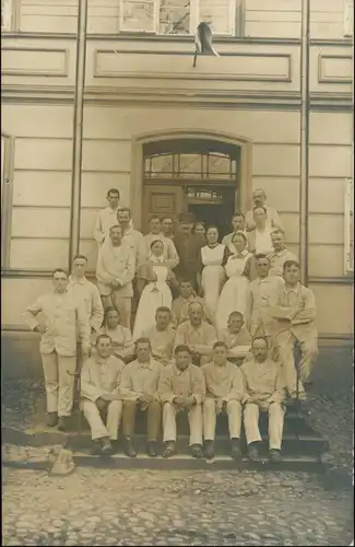 Mitte-Berlin Brüderstraße, Nicolaihaus - Krankenschwester Soldaten 1916 Privatfoto