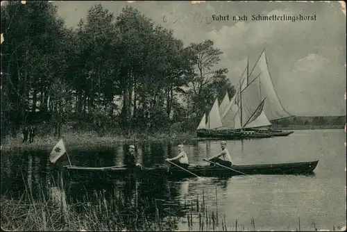 Ansichtskarte Köpenick-Berlin Schmetterlingshorst Ruderer 1917
