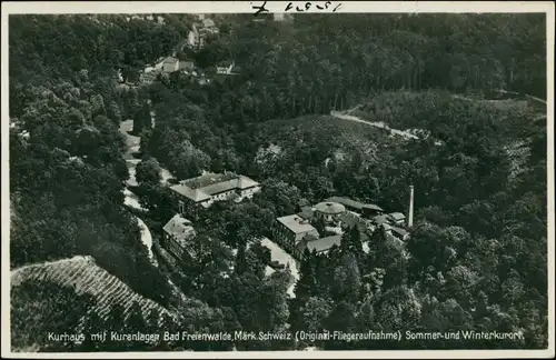 Ansichtskarte Bad Freienwalde Luftbild Kurhaus 1934