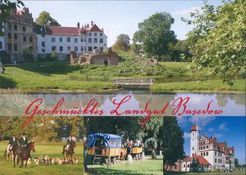 Ansichtskarte Basedow (Mecklenburg) Geschmüktes Landgut 2008
