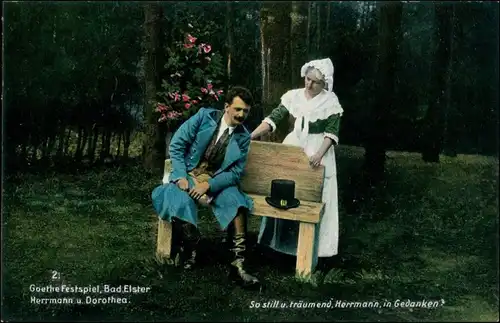 Ansichtskarte Bad Elster Goethe Festspiele Mann Frau 1913