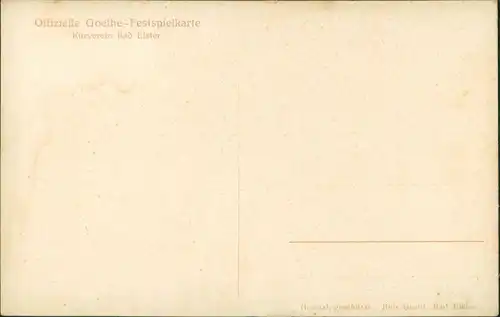 Ansichtskarte Bad Elster Goethe Festspiele Menschengruppe 1913