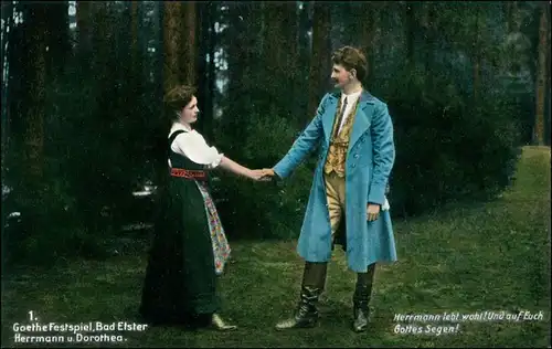 Ansichtskarte Bad Elster Goethe Festspiele Hermann und Dorothea 1913