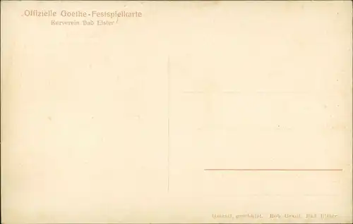 Ansichtskarte Bad Elster Goethe Festspiele, Emigranten Lager 1913