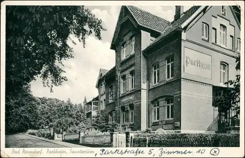 Ansichtskarte Bad Nenndorf Parkheim Sanatorium 1957