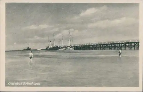 Ansichtskarte Boltenhagen Seebrücke, Dampfer 1935