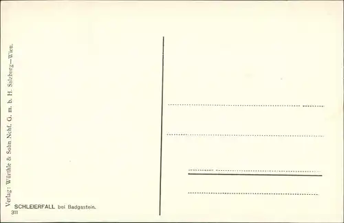 Ansichtskarte Bad Gastein Wasserfall Waterfall - Schleierfall 1912
