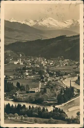 Ansichtskarte Spittal an der Drau Blick auf die Stadt 1932