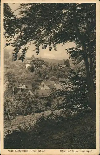 Bad Liebenstein Panorama-Ansicht mit Blick auf "Haus Thüringen" 1920
