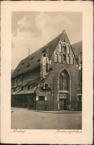 Nürnberg Bratwurstglöcklein Strassen Partie a.d. Gaststätte, Gasthaus, Wirtshaus 1925