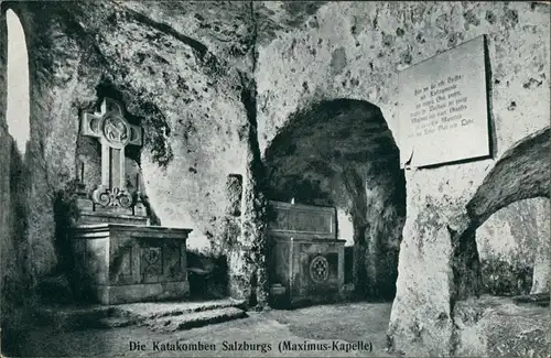 Ansichtskarte Salzburg Maximus Kapelle "Die Katakomben Salzburgs" 1925