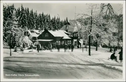 Ansichtskarte Oberhof (Thüringen) Waldkaffee Obere Schweizerhütte 1932