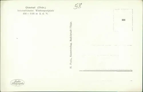 Ansichtskarte Oberhof (Thüringen) Waldkaffee Obere Schweizerhütte 1932