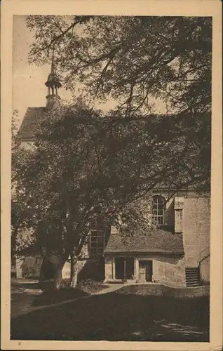 Ansichtskarte Jahna-Ostrau (Sachsen) Partie an der Kirche 1923