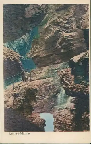 Tiefenbach-Oberstdorf (Allgäu) Breitachklamm Allgäu, Wasserfall Waterfall 1920